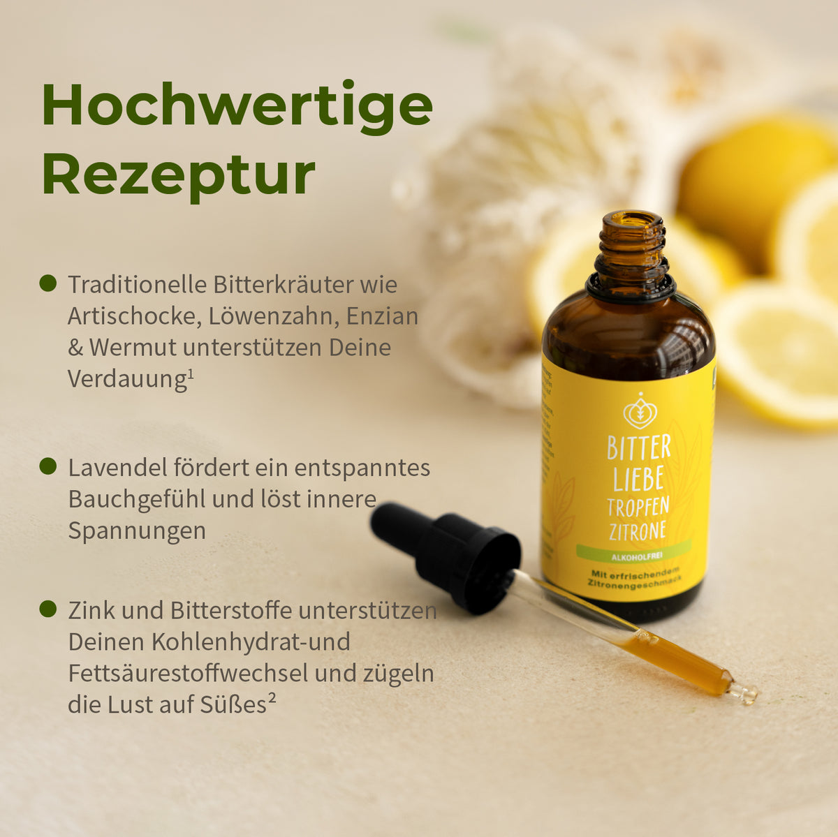 BitterLiebe Tropfen Zitrone Alkoholfrei